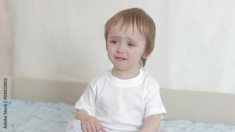 Child naughty boy crying, expresses dissatisfaction Child naughty boy crying, expresses dissatisfaction