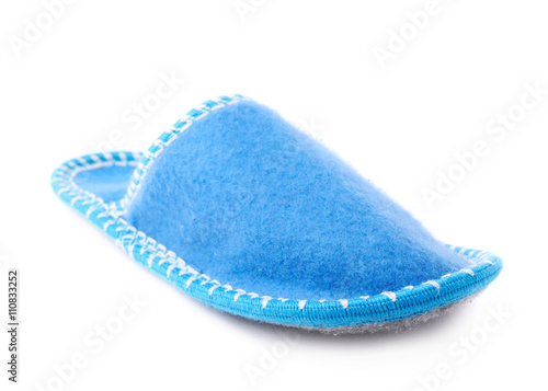 Foto Single house slipper isolated over white background