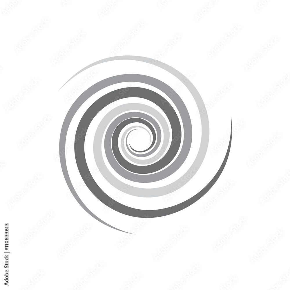 Abstract geometric spirals icon, simple style Abstract geometric spirals icon, simple style