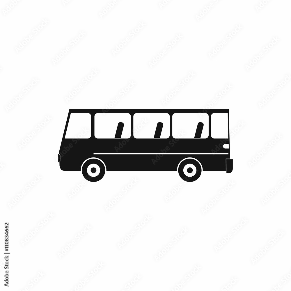 Bus icon in simple style