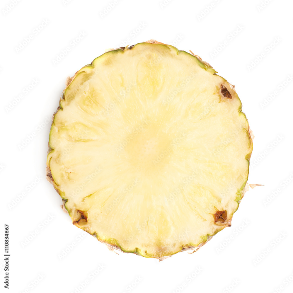 Cut pineapple isolated over white background Cut pineapple isolated over white background