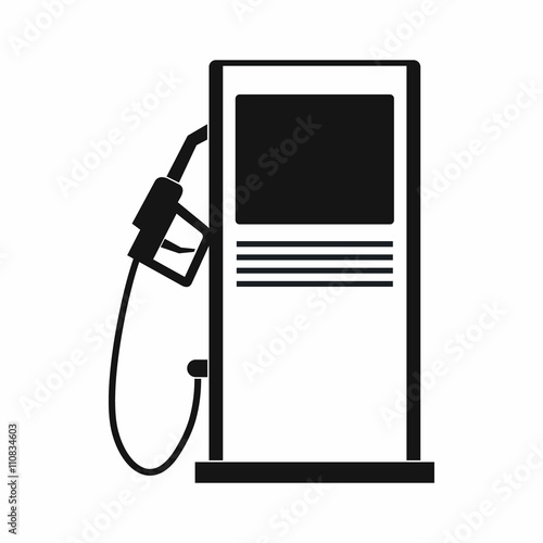 Gas station icon, simple style