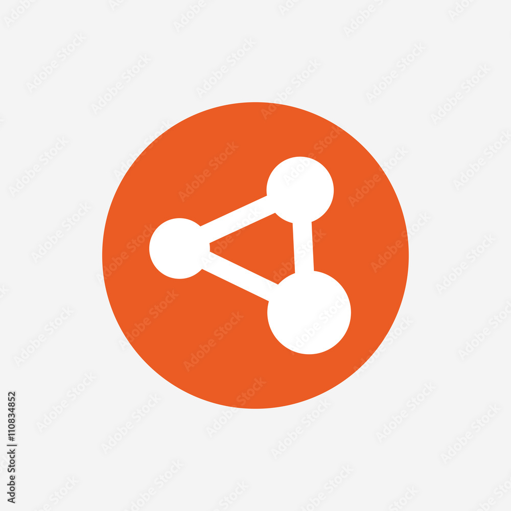 Share sign icon. Link technology symbol. Share sign icon. Link technology symbol.