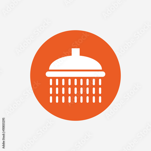 Shower sign icon. Douche with water drops symbol