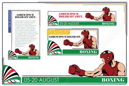 Summer kinds of sports. Boxing