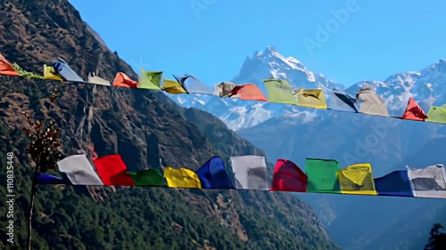 Scenic view of mountains, Kanchenjunga Region, Himalayas, Nepal.