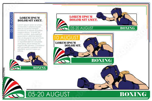 Summer kinds of sports. Boxing