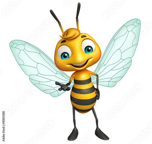 cute Bee funny cartoon character