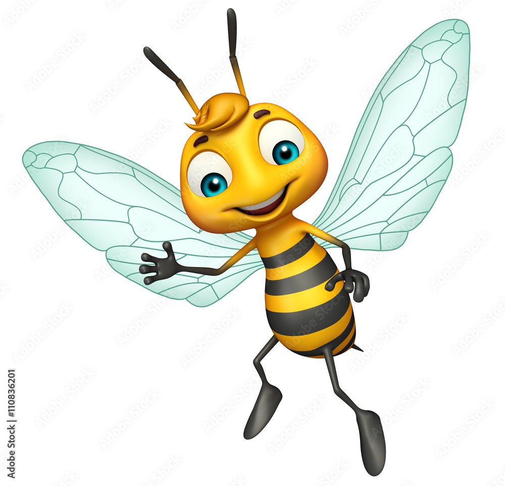 Fototapeta premium cute Bee funny cartoon character