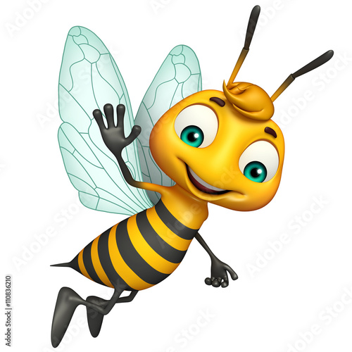 cute Bee funny cartoon character photo