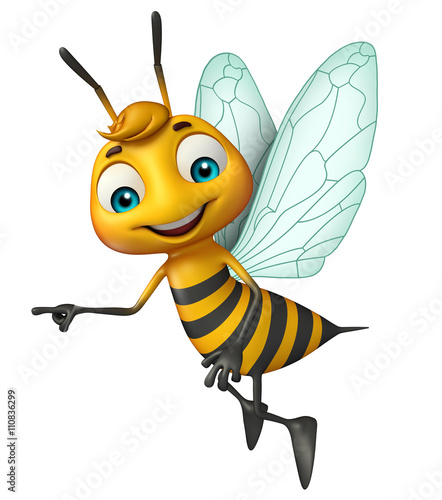 cute Bee funny cartoon character