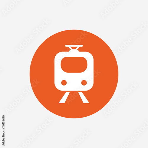 Subway sign icon. Train, underground symbol.