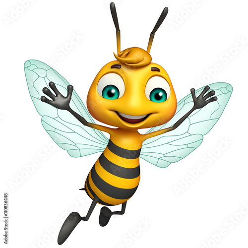 cute Bee funny cartoon character photo