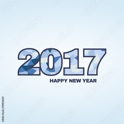 greeting card, happy new year 2017