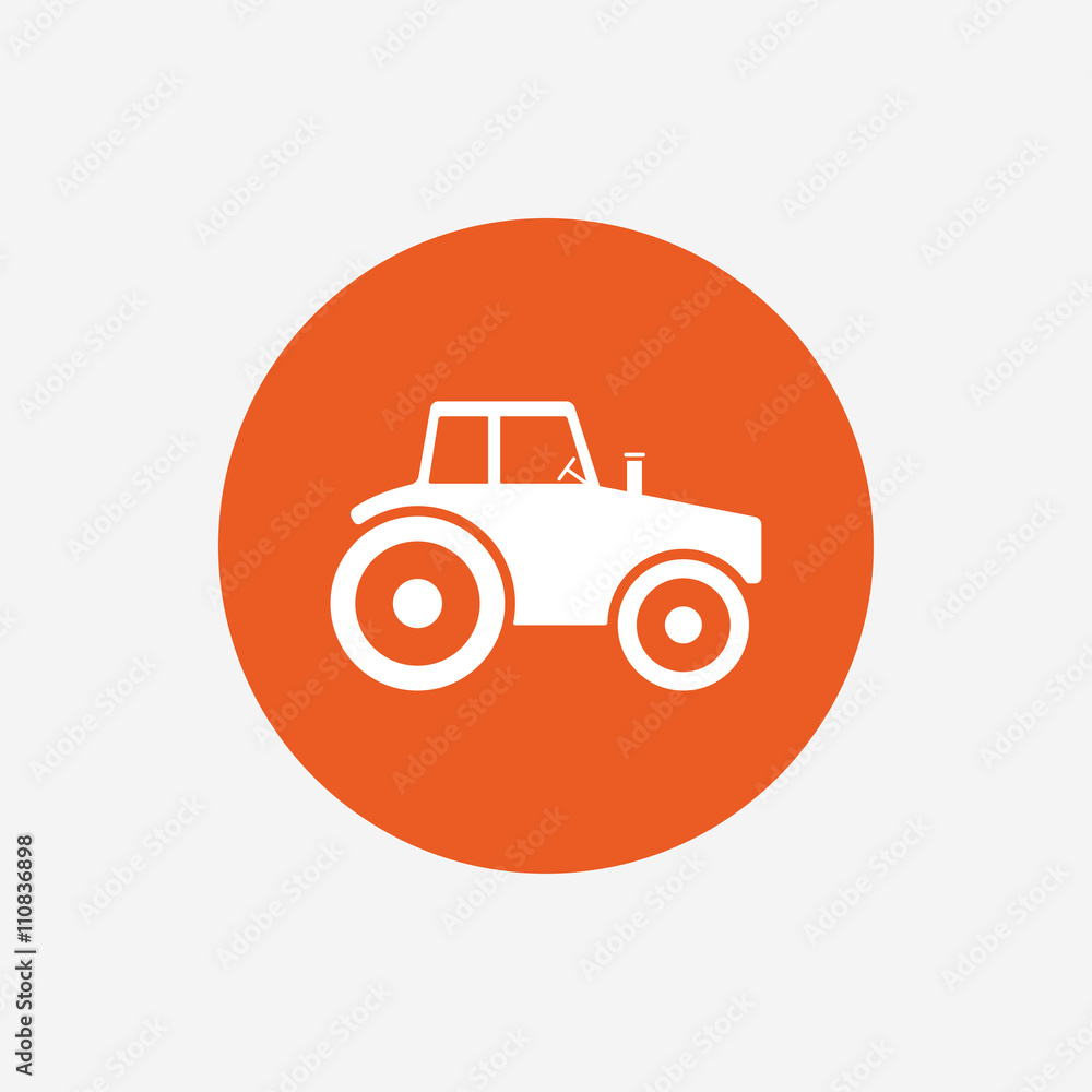 Tractor sign icon. Agricultural industry symbol. Tractor sign icon. Agricultural industry symbol.