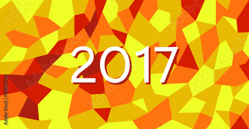 greeting card, happy new year 2017
