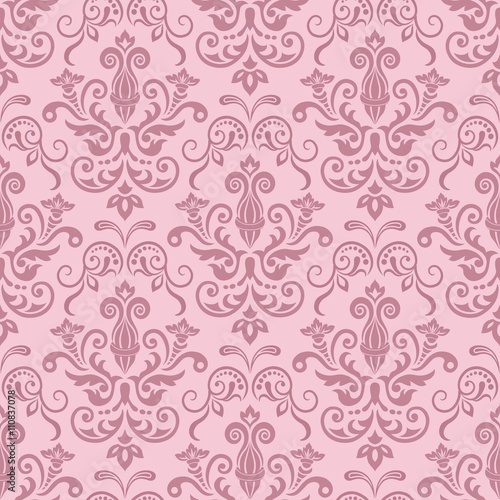 Seamless damask pattern for background or wallpaper design