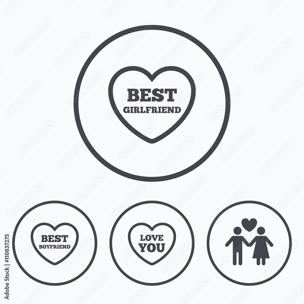 Valentine day love icons. Best girlfriend. Valentine day love icons. Best girlfriend.