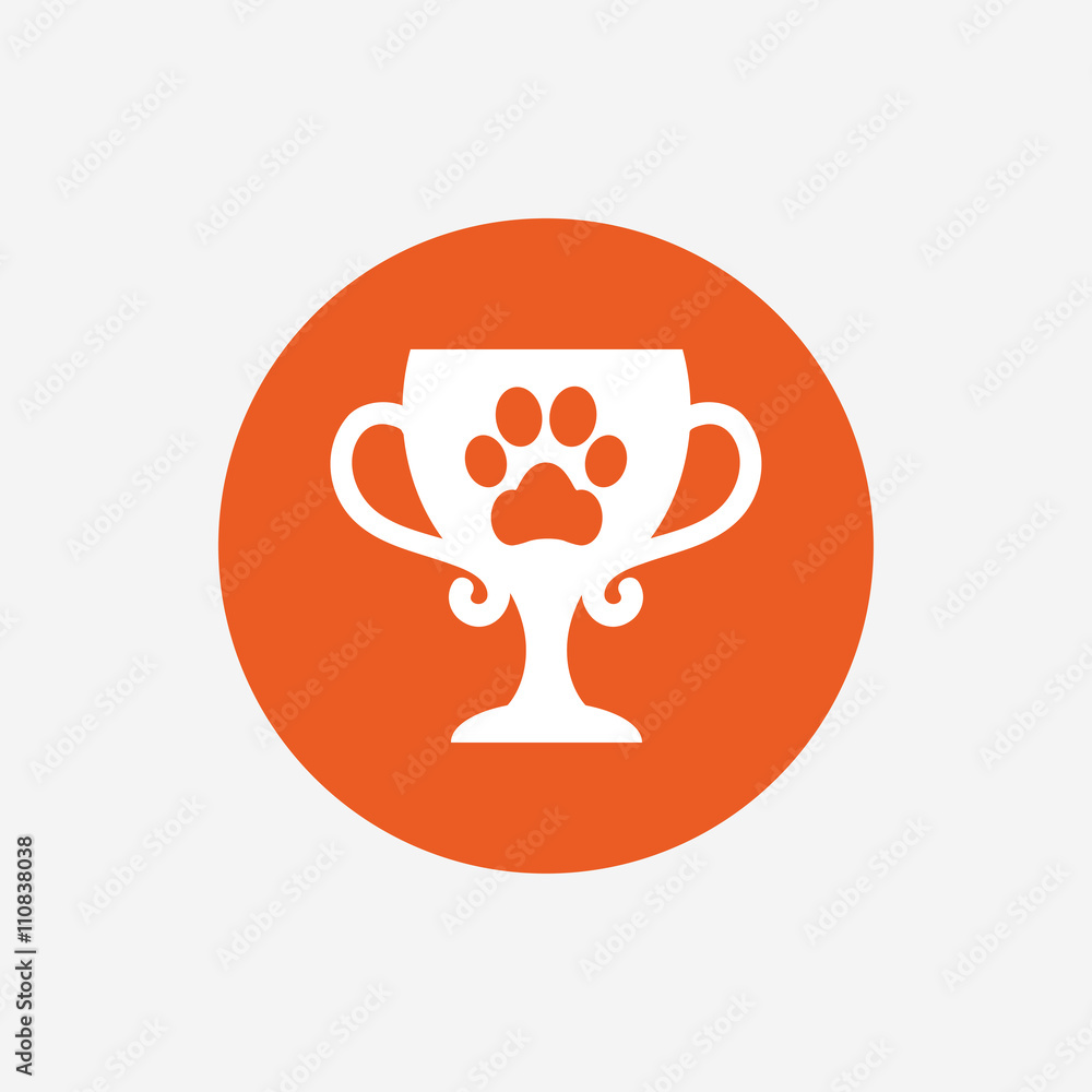 Winner pets cup sign icon. Trophy for pets. Winner pets cup sign icon. Trophy for pets.