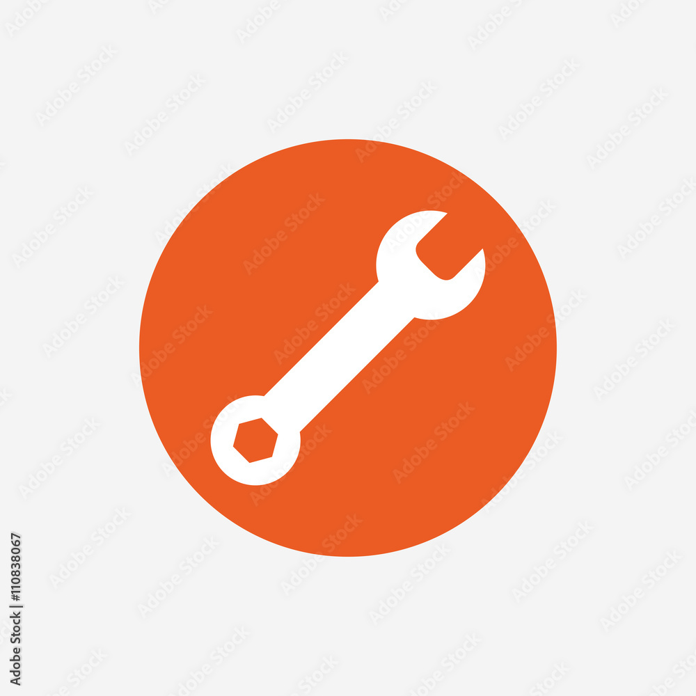 Wrench key sign icon. Service tool symbol. Wrench key sign icon. Service tool symbol.