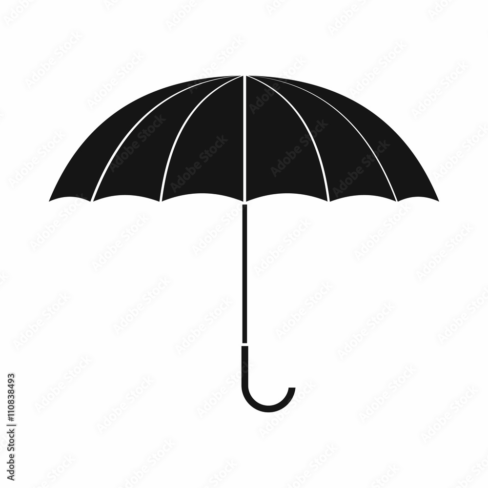 Open umbrella icon, simple style Open umbrella icon, simple style