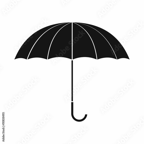 Open umbrella icon, simple style