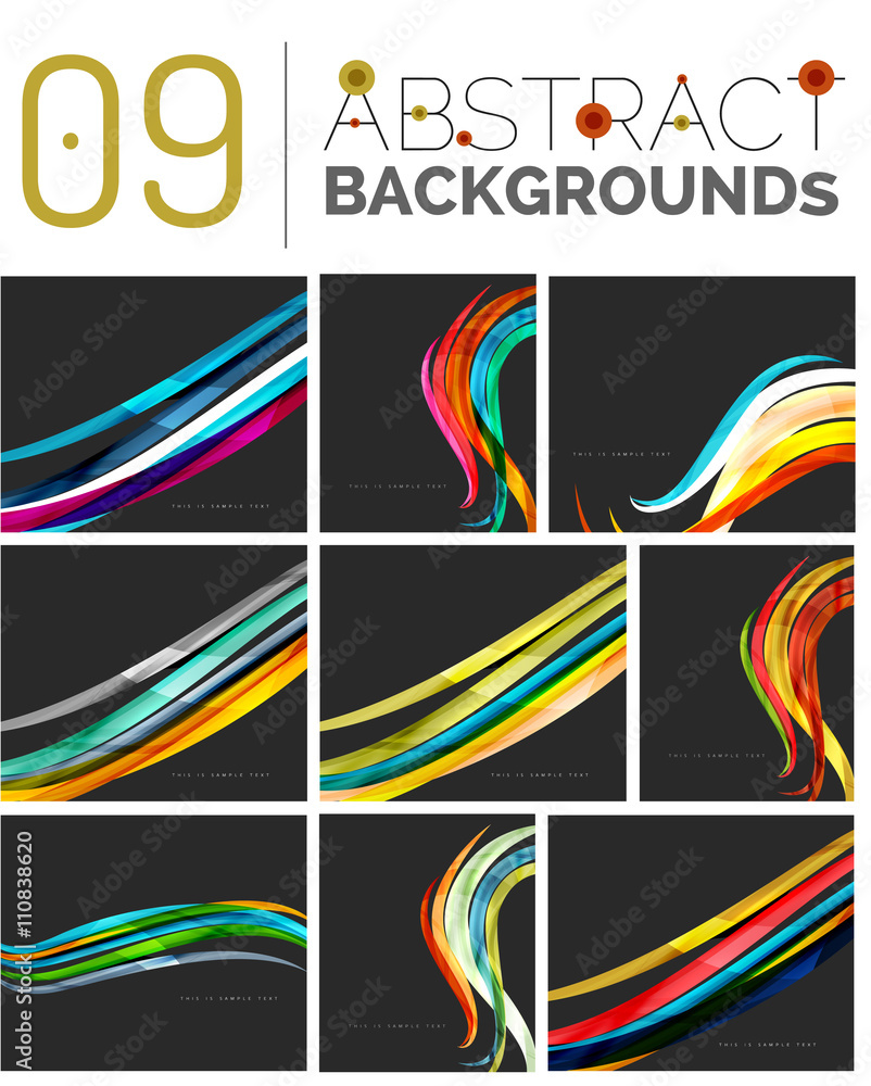 Set of abstract backgrounds Set of abstract backgrounds