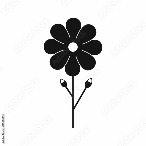 Flower icon in simple style