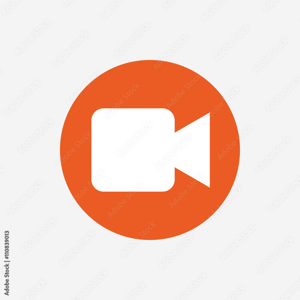 Video camera sign icon. Video content button. Video camera sign icon. Video content button.