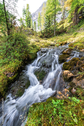 Fototapeta Naklejka Na Ścianę i Meble -  Beautiful mountain stream in the Dolomites