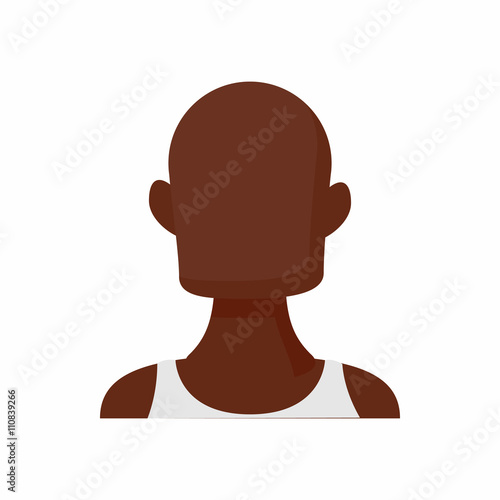 Avatar hairless men icon, cartoon style