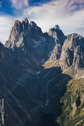 Italy, Dolomites - a wonderful landscape, the barren rocks