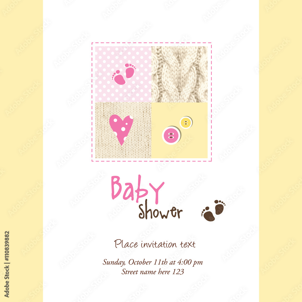 Baby shower card - cute design for invitations, greetings... Baby shower card - cute design for invitations, greetings...
