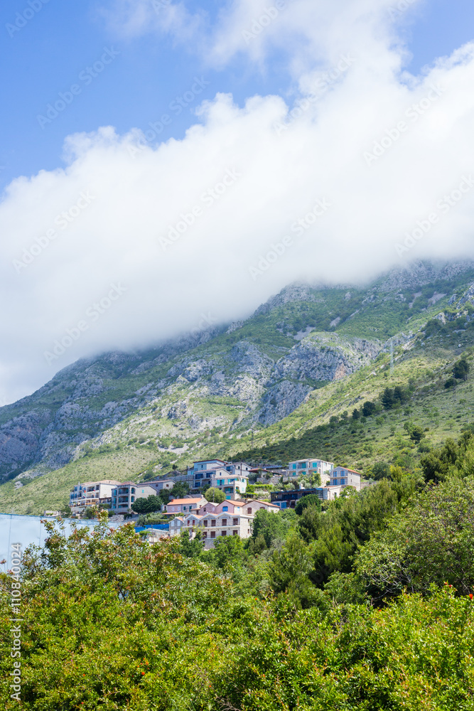 Landscape of coast in montenegro