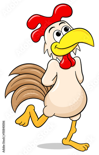 verträumtes Huhn spaziert umher
