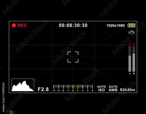 Digital video camera screen, Vector