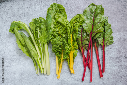 Rainbow chard, clean eating and dieting concept