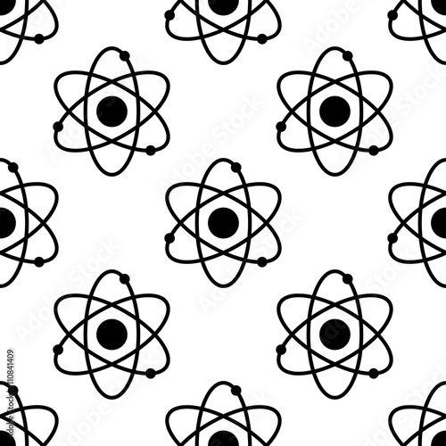 Icono plano patrón con física sobre fondo blanco