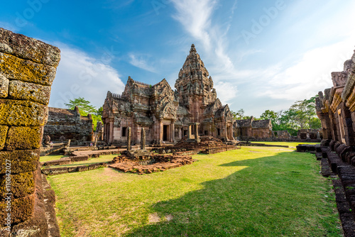 Phanom Rung historical park is Castle Rock old Architecture abou photo