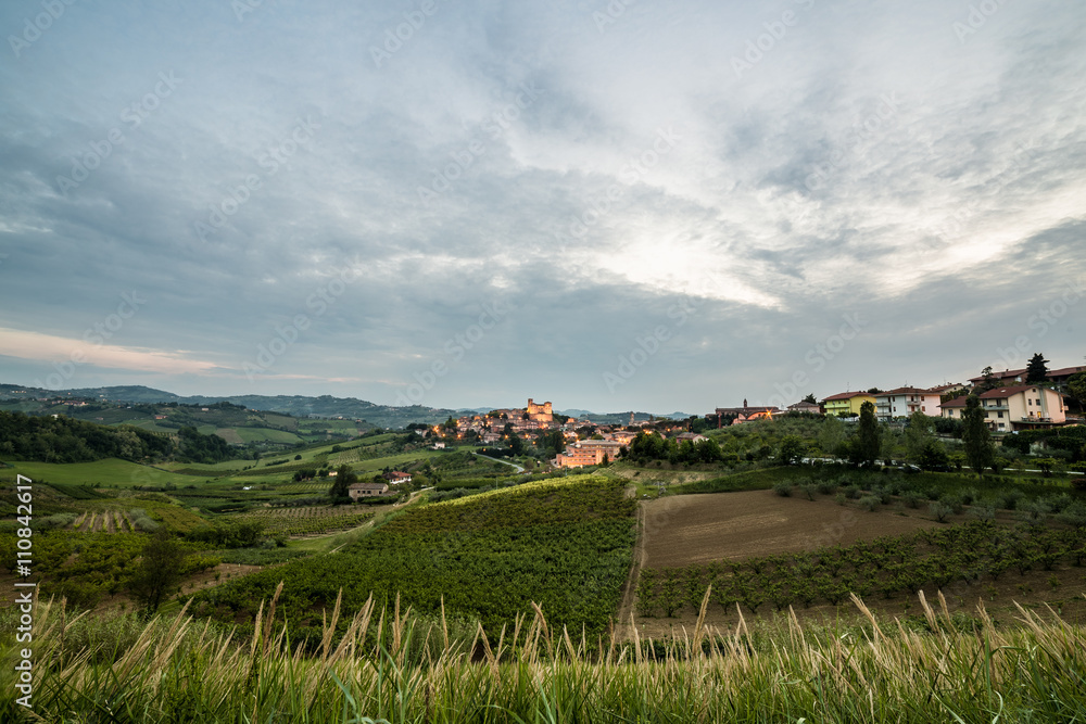 Fototapeta premium The countryside around a medieval castle