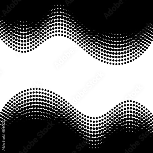 Black vector halftone design elements