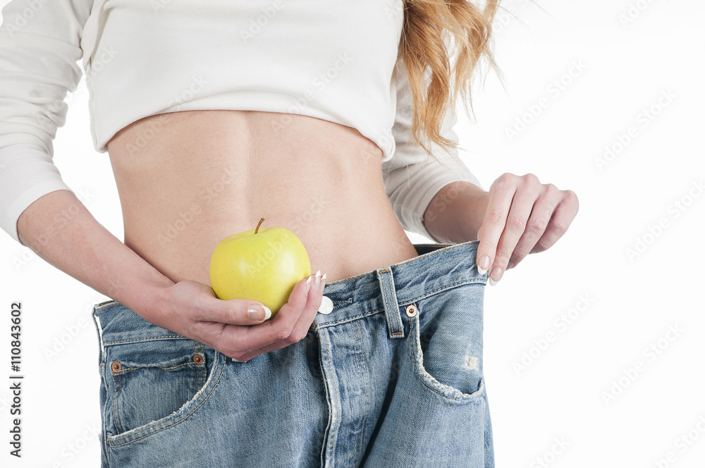 Successful diet and weight loss concept Successful diet and weight loss concept