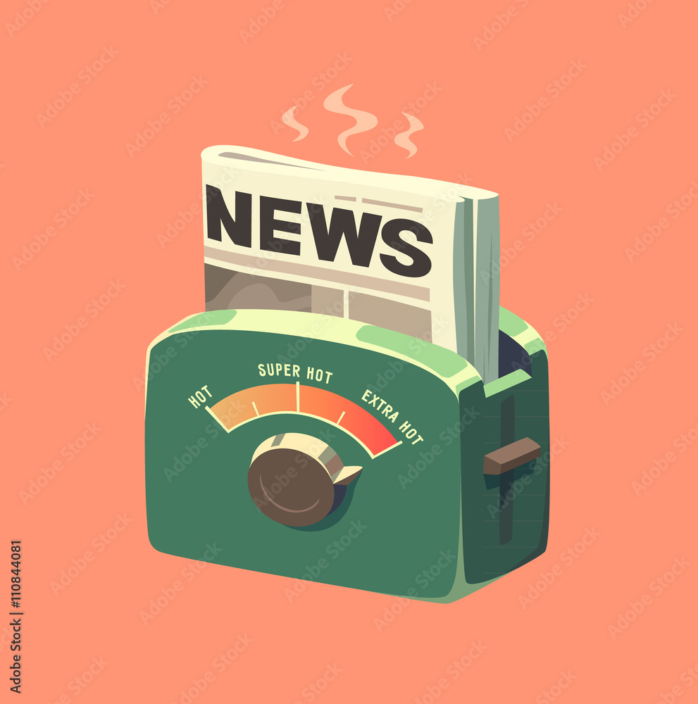 Extra hot news. Concept vector illustration. Extra hot news. Concept vector illustration.