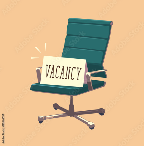 Vacant chair. Concept vector illustration.