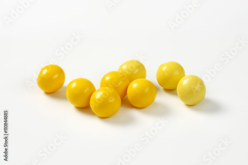 Yellow candy balls