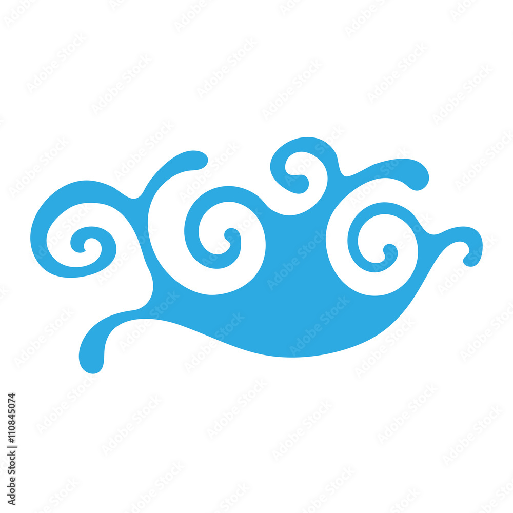 Blue water splash, Vector illustration Stock Vector | Adobe Stock