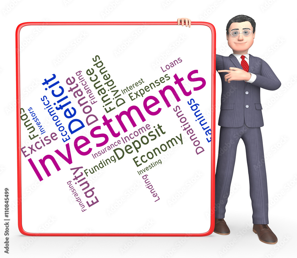 Investments Word Indicates Roi Stock And Wordcloud Investments Word Indicates Roi Stock And Wordcloud