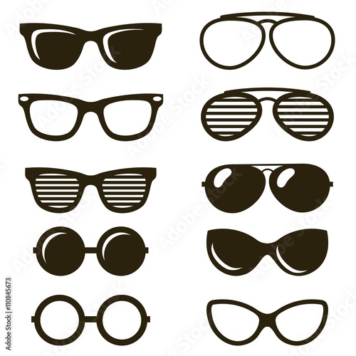 black sunglasses set