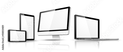 Modern device isolated. Vector