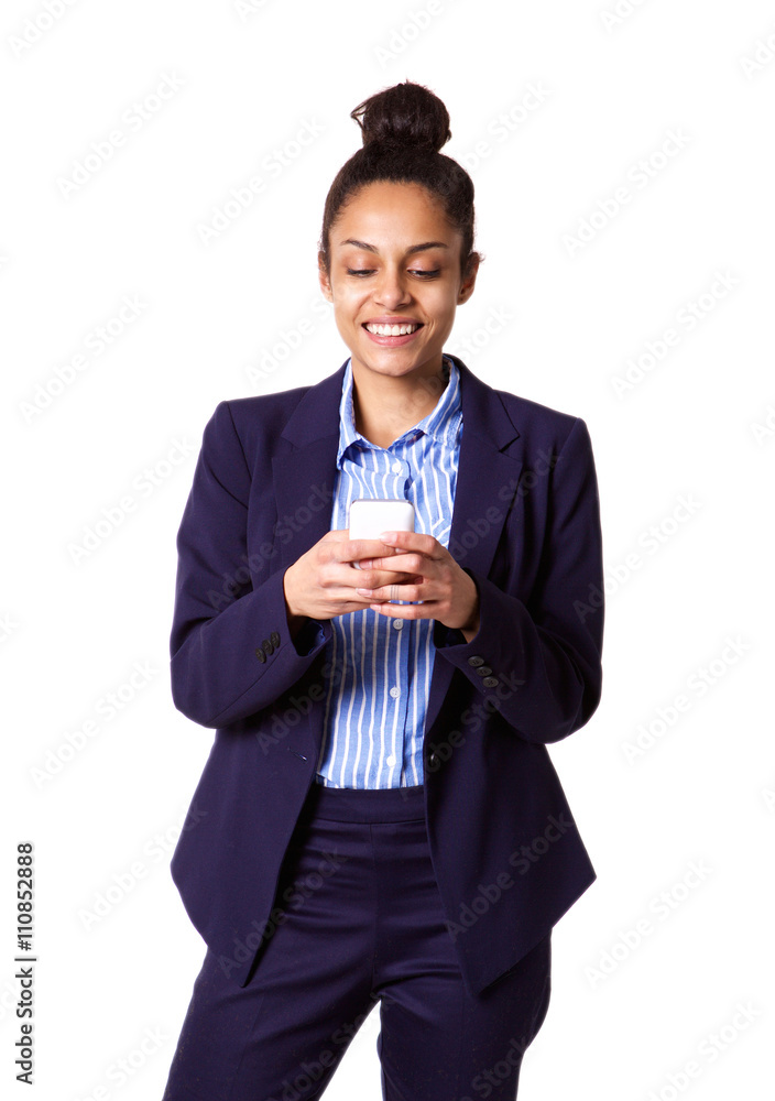 Young businesswoman using cell phone Young businesswoman using cell phone